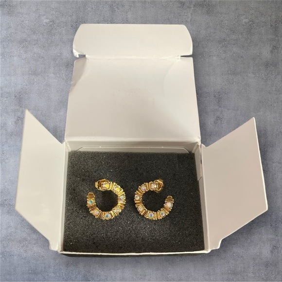 Avon Brilliant Beauty Hoop Earrings With Stainless Steel Posts - Picture 1 of 4